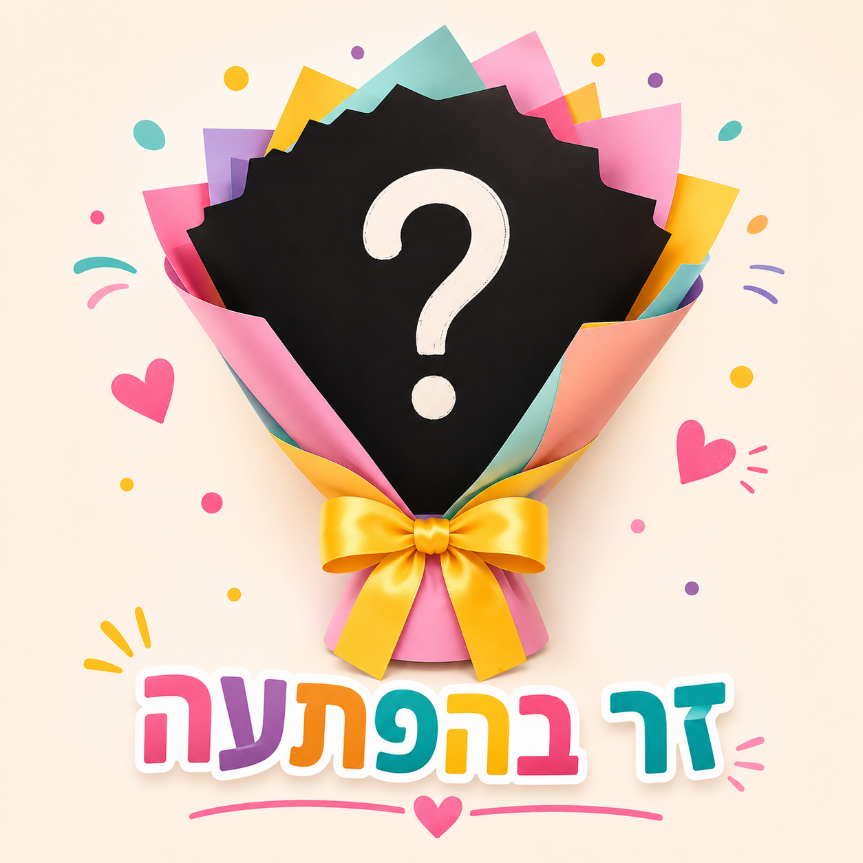 זר פרחי אביב צבעוני