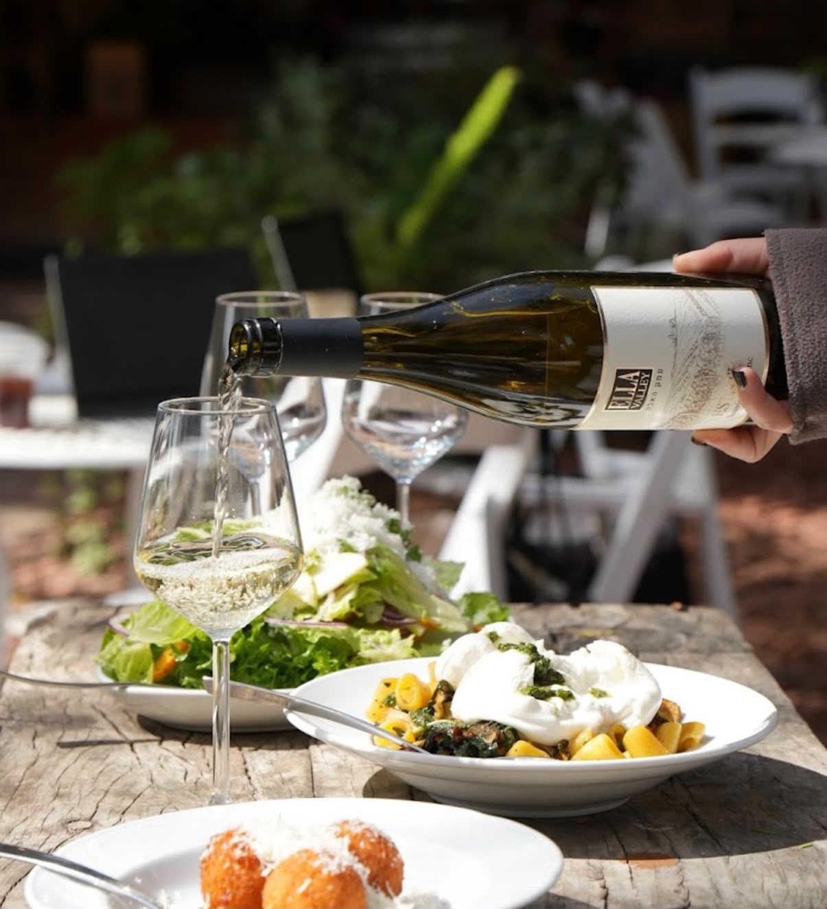 Boutique winery wine glasses