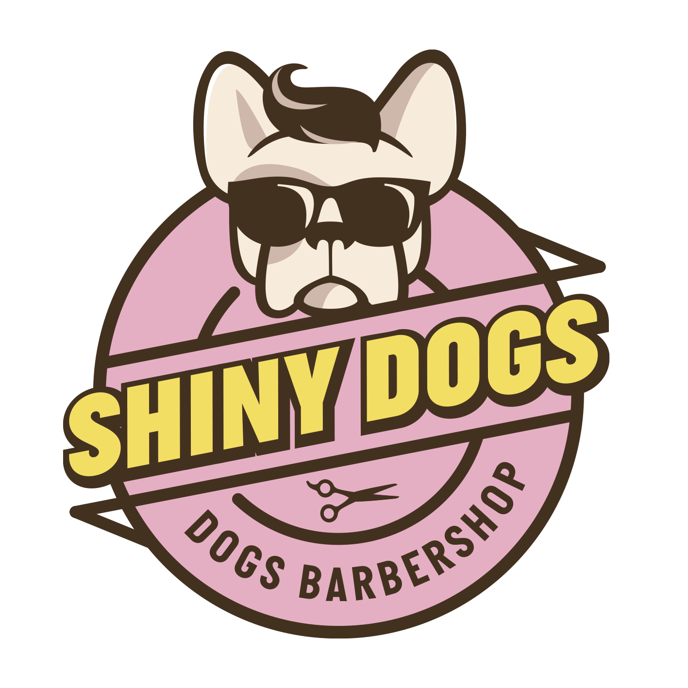 Luxury dog salon minimalist logo