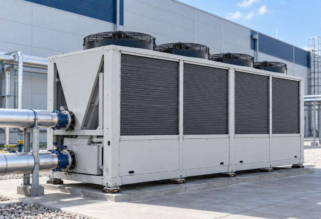 Industrial water chiller system for cooling