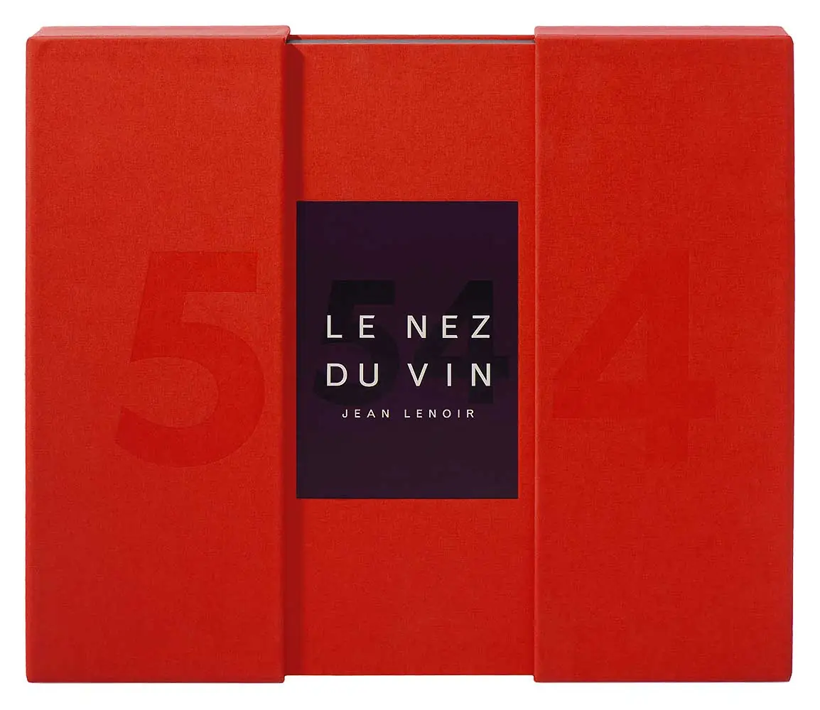ערכת Le Nez du Vin עם בקבוקוני ארומה וספר הדרכה